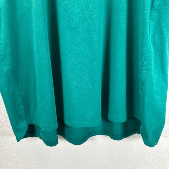 J Jill Luxe Supima A Line Tunic Top Womens L Green Meadow Soft Spring Color NEW - Picture 6 of 16